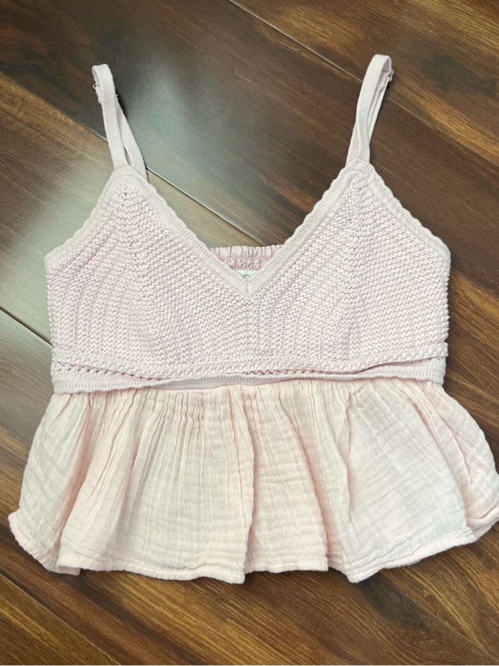 Light Pink Hollister Crochet Crop Top - Women